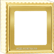 Коробка с рамкой 1-ая (одинарная), цвет Светлое золото, Roma Surface