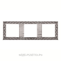 Коробка с рамкой 3-ая (одинарная), цвет Античное серебро, San Sebastian Surface