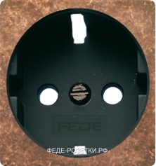 FEDE Состаренная медь/ Черный Обрамление розетки 2к+з Rustic Cooper (Rustico Cobrizo)