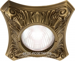 FEDE Pisa Светлая бронза Круглый точечный светильник из латуни Bright Patina (Patine Brillo)