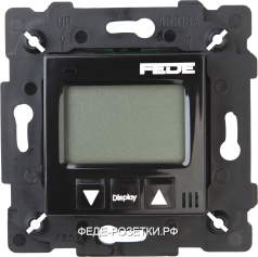 FEDE Черный Терморегулятор  Цифровой. 16A, с LCD м