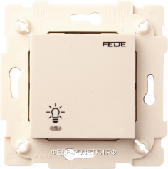 FEDE Бежевый Сенсорный одноклавишный выключатель 600 Вт с подсветкой Beige (Beige)