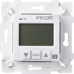 FEDE Белый Терморегулятор  Цифровой. 16A, с LCD мо
