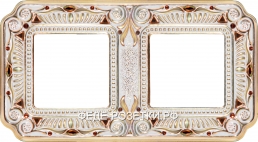 FEDE Firenze Cr.D.L. Palace Светл.зол. / Бел. патина Рамка 2-я Gold White Patina (Oro Blanco Decape)
