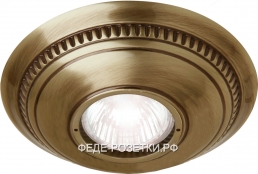 FEDE Roma Mini Светлая бронза Круглый точечный светильник из латуни Bright Patina (Patine Brillo)