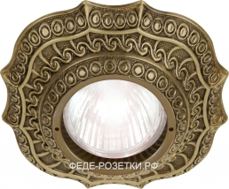 FEDE Lucca Светлая бронза Круглый точечный светильник из латуни Bright Patina (Patine Brillo)