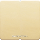 Выключатель 2-клавишный проходной ( с двух мест), цвет Бежевый, FEDE