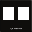 Компьютерная двойная розетка кат.5е, цвет Черный, FEDE