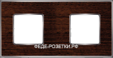 FEDE Vintage Wood Светлый хром / Дерево венге Рамка 2-я WENGE- Bright Chrome (Cromo Brillo)