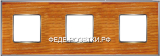 FEDE Vintage Wood Светлый хром / Дерево вишня Рамка 3-я CHERRY- Bright Chrome (Cromo Brillo)
