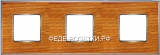 FEDE Vintage Wood Светлый хром / Дерево вишня Рамка 3-я CHERRY- Bright Chrome (Cromo Brillo)