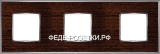 FEDE Vintage Wood Светлый хром / Дерево венге Рамка 4-я WENGE- Bright Chrome (Cromo Brillo)