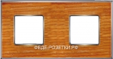 FEDE Vintage Wood Светлый хром / Дерево вишня Рамка 2-я CHERRY- Bright Chrome (Cromo Brillo)