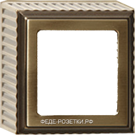 Коробка с рамкой 1-ая (одинарная), цвет Светлая бронза, Roma Surface