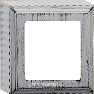 Коробка с рамкой 1-ая (одинарная), цвет Античное серебро, Roma Surface