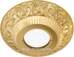 FEDE Cordoba Влагозащ. круглый светильник IP44 матовый плафон Bright Gold (Oro Brillo)