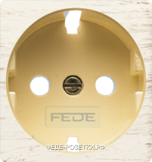 FEDE Прованс/ Бежевый Обрамление розетки 2к+з White Decape (Blanco Decape)