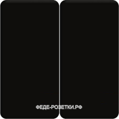 Выключатель 2-клавишный, цвет Черный, FEDE