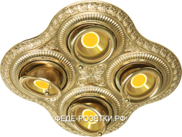 FEDE San Sebastian Светл. зол. Точечный светильник поворотный на 4 лампы Bright Gold (Oro Brillo)