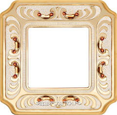 FEDE Siena Cr.D.L. Palace Светл.зол. / Бел. патина Рамка 1-я Gold White Patina (Oro Blanco Decape)