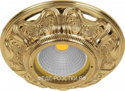 FEDE Siena Светлое золото Круглый точечный светильник из латуни Bright Gold (Oro Brillo)