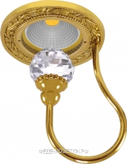 FEDE Светлое золото Круглый точечный светильник с крупным кристаллом Bright Gold (Oro Brillo)