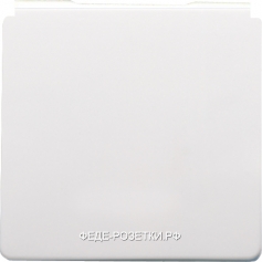 FEDE Белый Накладка с крышкой для розетки 2к+3 IP44 White (Blanco)