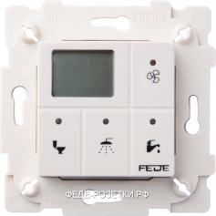 FEDE Белый Сенсорный выключатель для ванной (800 Вт освещение, 150 Вт вентиляция) White (Blanco)
