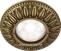 FEDE Prato Светлая бронза Круглый точечный светильник из латуни Bright Patina (Patine Brillo)